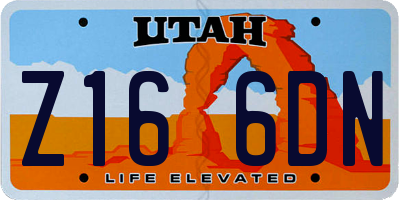 UT license plate Z166DN