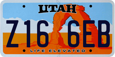 UT license plate Z166EB