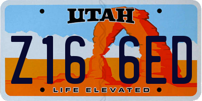 UT license plate Z166ED