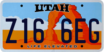 UT license plate Z166EG