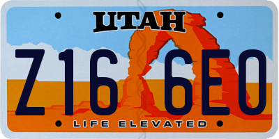 UT license plate Z166EO