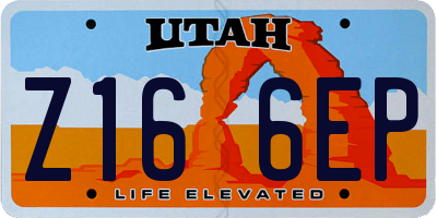 UT license plate Z166EP