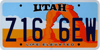 UT license plate Z166EW