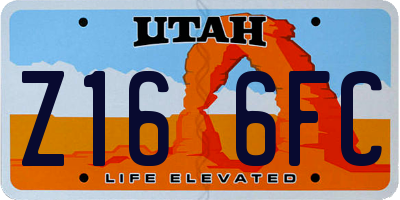 UT license plate Z166FC