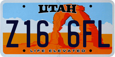 UT license plate Z166FL