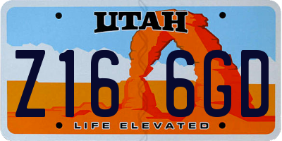 UT license plate Z166GD