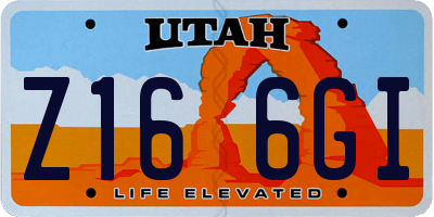 UT license plate Z166GI