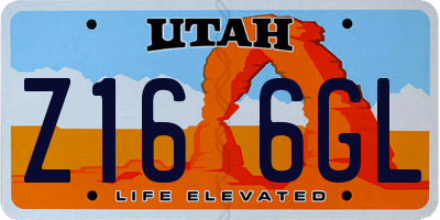 UT license plate Z166GL