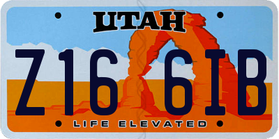 UT license plate Z166IB