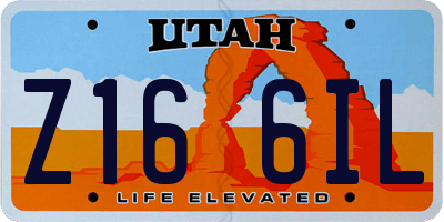 UT license plate Z166IL