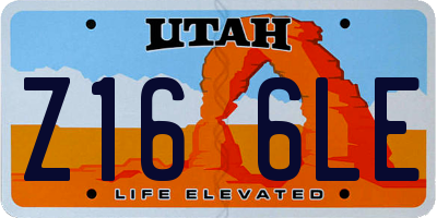 UT license plate Z166LE