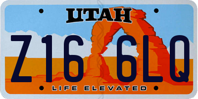 UT license plate Z166LQ