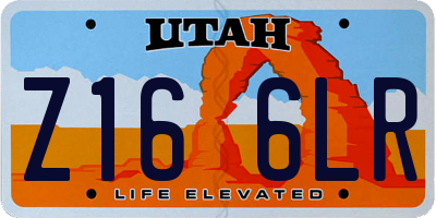 UT license plate Z166LR