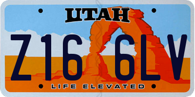 UT license plate Z166LV