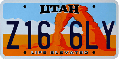 UT license plate Z166LY