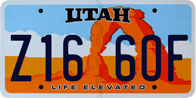 UT license plate Z166OF