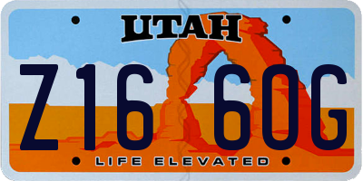 UT license plate Z166OG