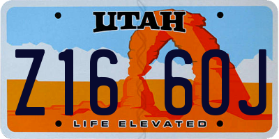 UT license plate Z166OJ