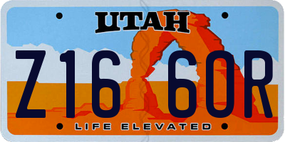 UT license plate Z166OR