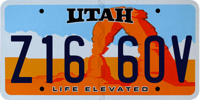 UT license plate Z166OV