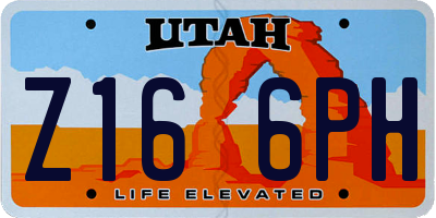 UT license plate Z166PH