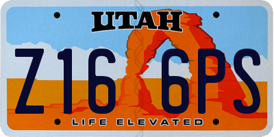 UT license plate Z166PS