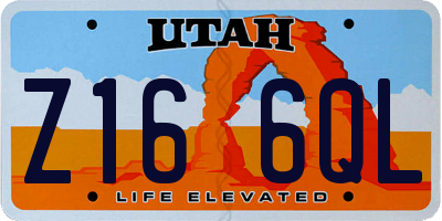 UT license plate Z166QL