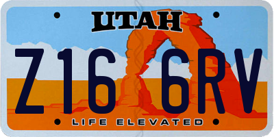 UT license plate Z166RV
