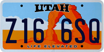 UT license plate Z166SQ