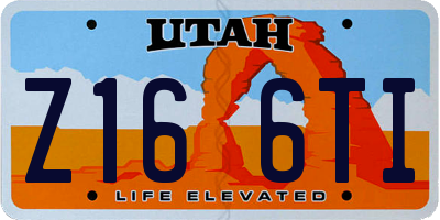 UT license plate Z166TI