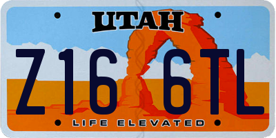 UT license plate Z166TL