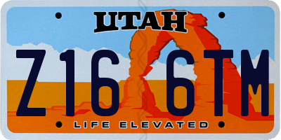 UT license plate Z166TM