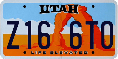 UT license plate Z166TO