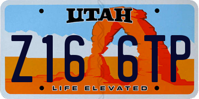 UT license plate Z166TP