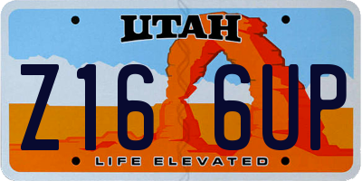 UT license plate Z166UP