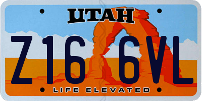 UT license plate Z166VL