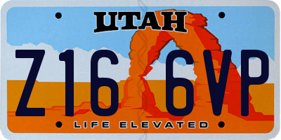UT license plate Z166VP