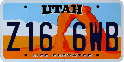 UT license plate Z166WB