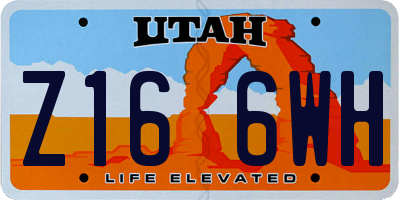UT license plate Z166WH
