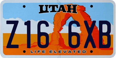 UT license plate Z166XB