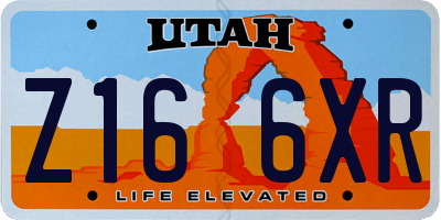 UT license plate Z166XR