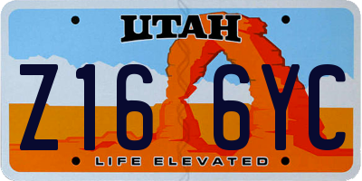 UT license plate Z166YC
