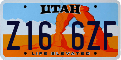 UT license plate Z166ZF