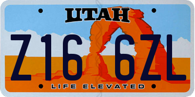 UT license plate Z166ZL