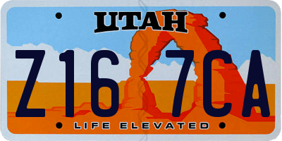 UT license plate Z167CA