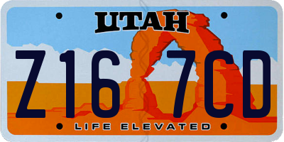 UT license plate Z167CD