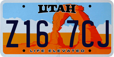 UT license plate Z167CJ
