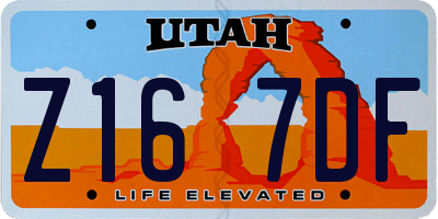 UT license plate Z167DF