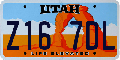 UT license plate Z167DL