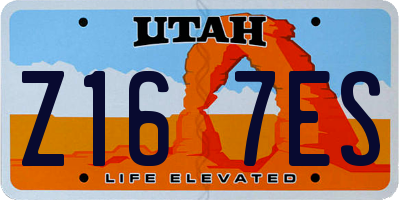 UT license plate Z167ES